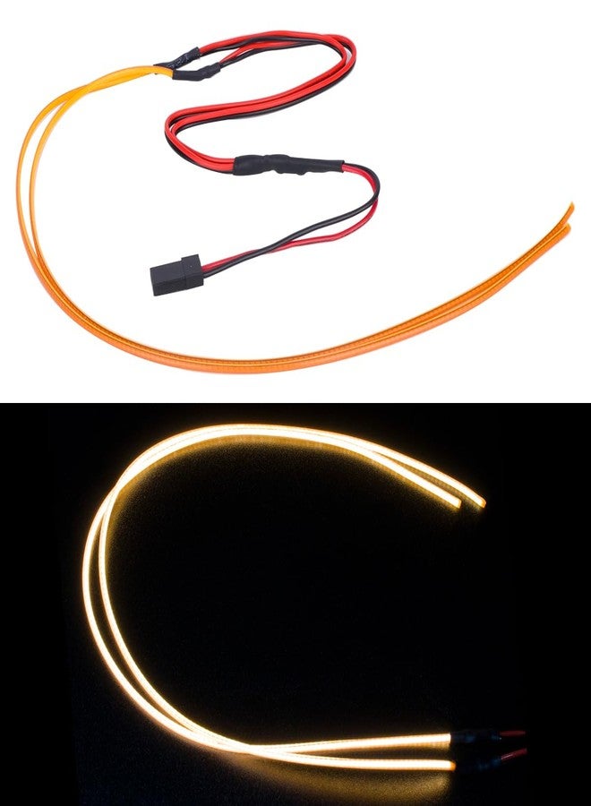 Fraternize Flexible Cuttable RC LED Lights Strip for RC Cars SCX24 TRX4M FCX24 FCX18 UTB18 1/24 1/18 Crawlers Upgrade Parts,Universal rc car Accessories (Yellow) - Image 4